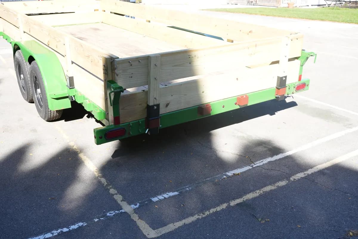 2020 Midsota U83X18 18' utility trailer, rear view